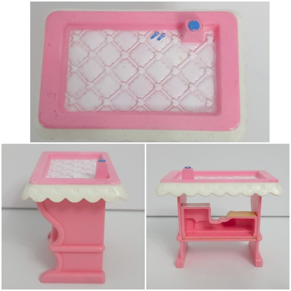 Fisher Price Vintage 90s Loving Family Pink Baby Nursery Dollhouse Furniture - Picture 7 of 9